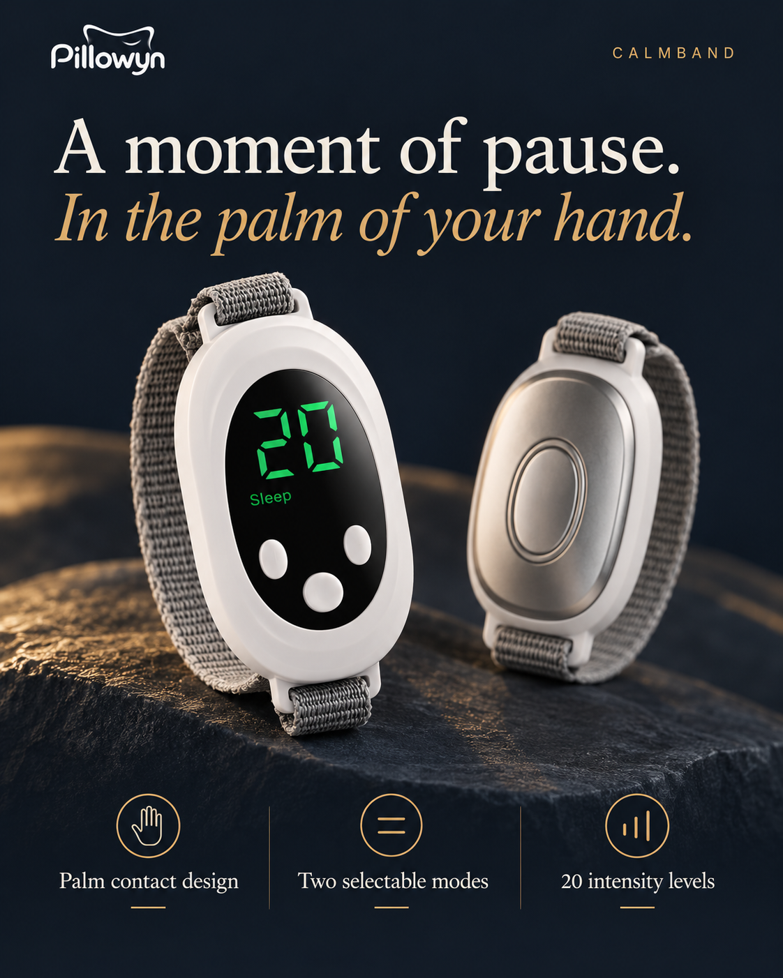 Pillowyn CalmBand handheld relaxation device