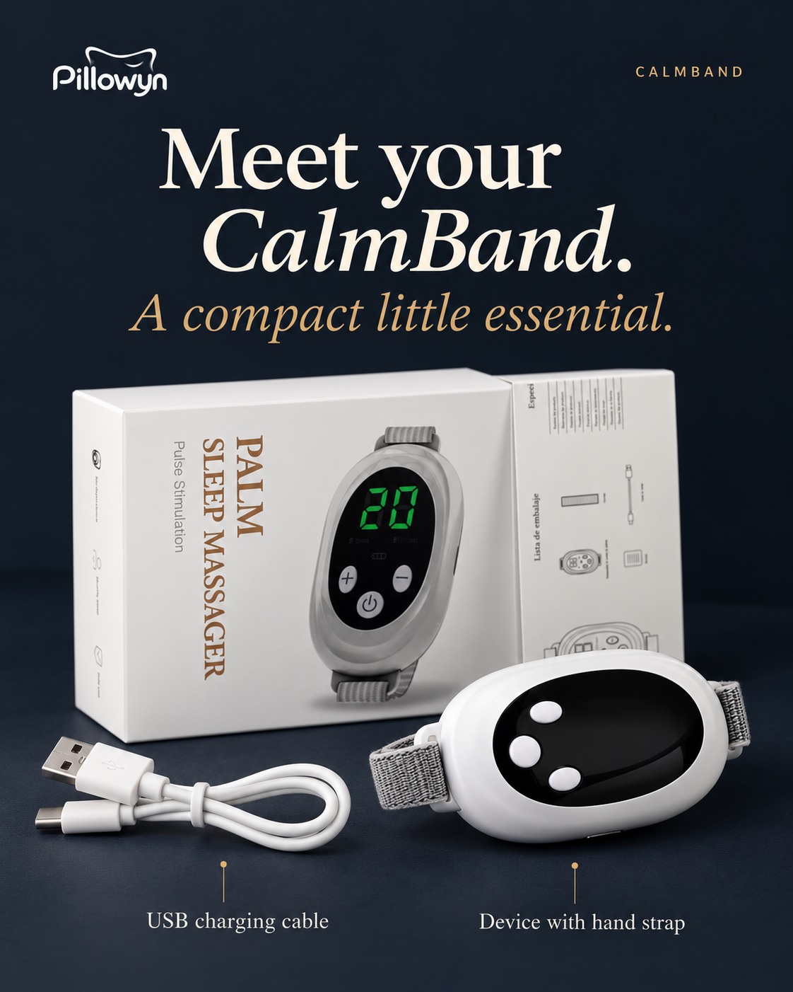 Pillowyn CalmBand handheld relaxation device