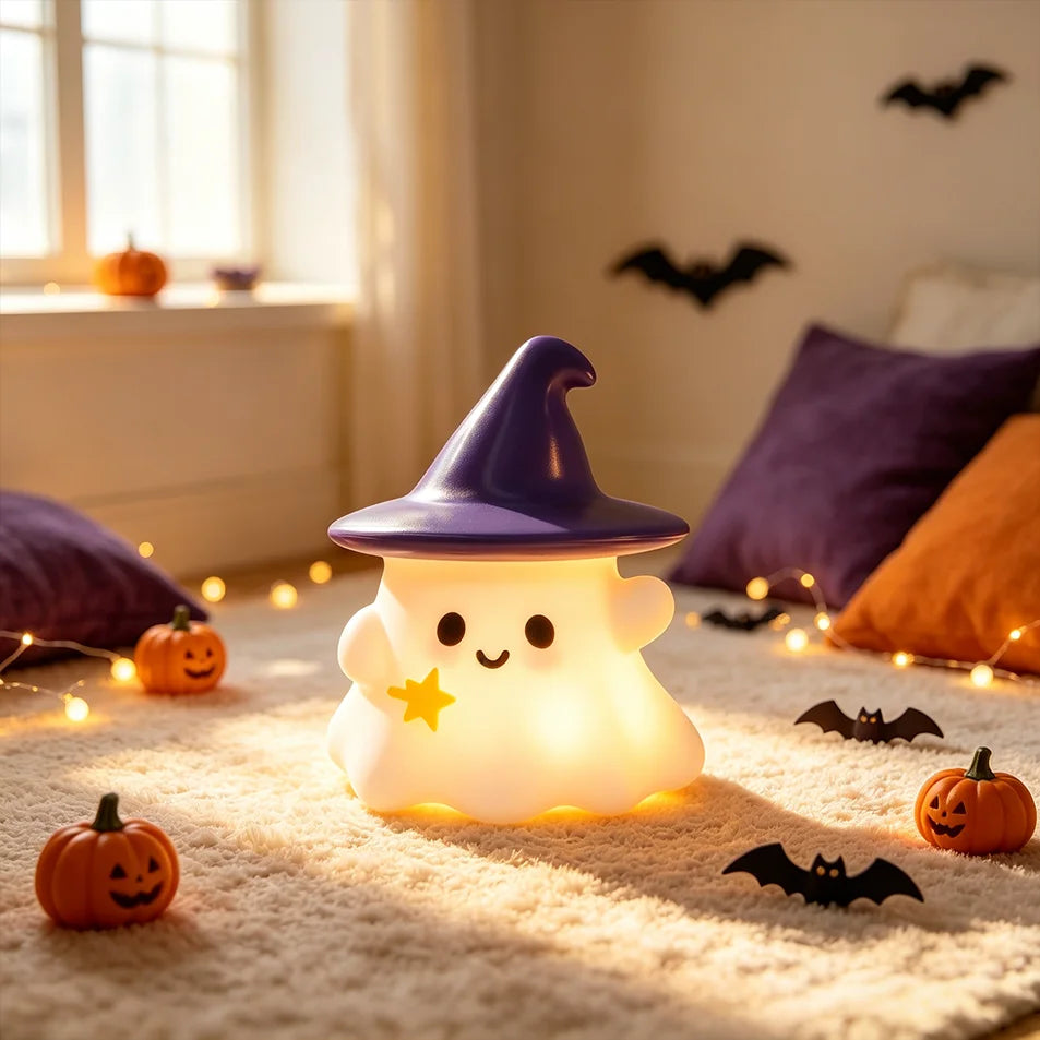 Cute Ghost & Pumpkin Night Light